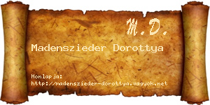 Madenszieder Dorottya névjegykártya